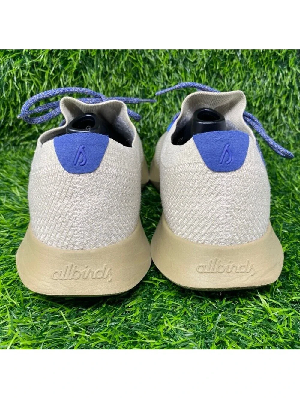 Allbirds Tree Dasher Sneakers Men's 12M Beige Blue Athletic Running Shoes 2215